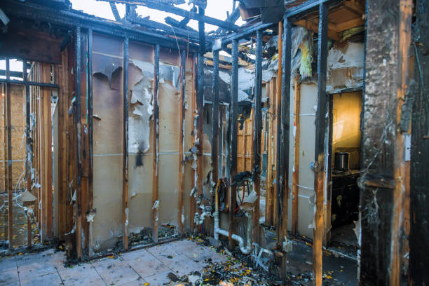 Professional Fire Damage Restoration technician working in Cherokee, NC